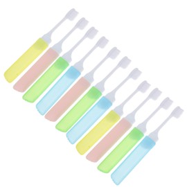 OHPHCALL 12pcs Portable Folding Toothbrushes for Travel Soft Bristle Compact Design Random Colors Teeth Cleaning Tools for Camping and Business Trips