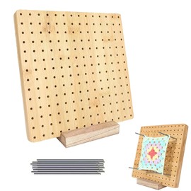 Crochet Blocking Board 7.9 x 7.9 inches (20 x 20 cm) Rod with Pin Knitting Wooden DIY