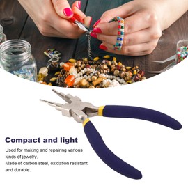 Alicates para Hacer Fianzas de 6 Pasos, Alicates de Acero Al Carbono para Hacer Fianzas, Alicates para Formar Bucles de Alambre para Hacer Cuentas de Joyería DIY