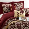 Grand Avenue Black and Red Comforter Set Queen Size, 7