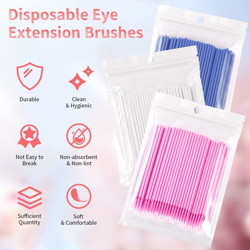 200PCS Disposable Applicator Brushes, Annhua Application Brushes for Makeup, Eyelash