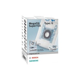 Bosch Megaair Super Tex Type G Vacuum Bag, 4 L Capacity and includes a Micro Hygiene Filter for the Motor - Pack of 4
