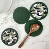Silicone Coasters 6 Pack Coasters with Deep Tray Holder -