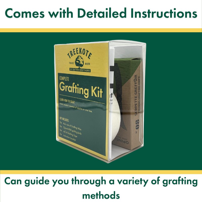 Treekote Grafting Kit - Includes Pruning Knife, 4oz Grafting Wax,