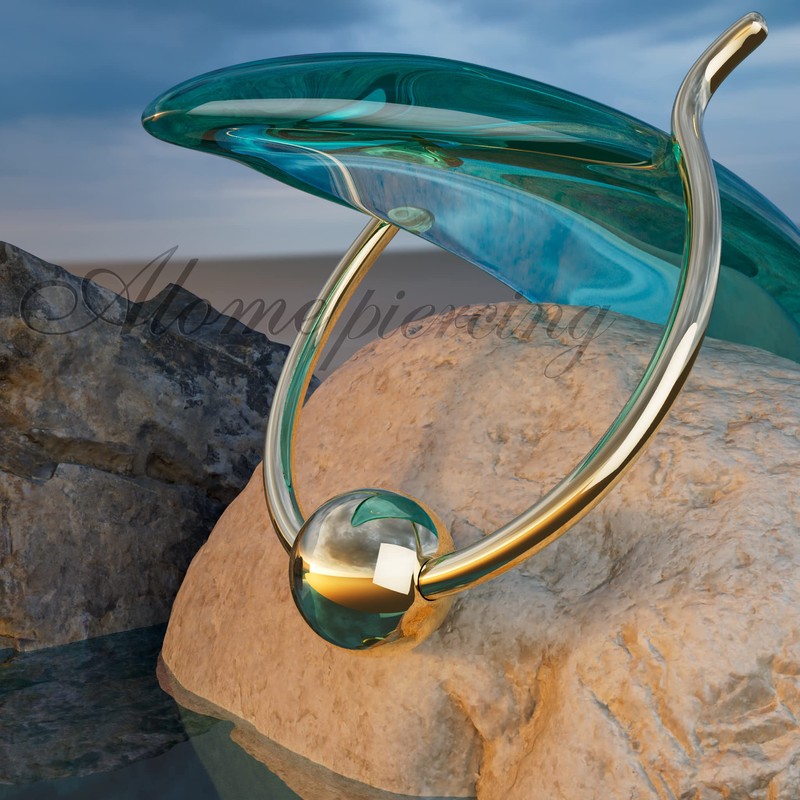 Gold Fake Septum Piercing - 3mm Bead Septum Fake Jewelry-