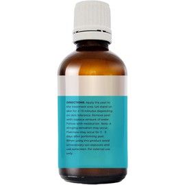Ácido glicólico 50% piel química pelar – sin pulir – Alpha Hydroxy (AHA) para acné, piel grasosa, arrugas, puntos negros, poros grandes, piel nula, Clear Liquid, 1oz/30ml