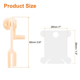 HARFINGTON 100pcs Embroidery Floss Bobbins with Bobbin Winder, Plastic Cross Stitch Thread Organizer Holder Cards Sewing Thread Sorting Tool Storage for Craft DIY Sewing, White