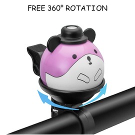 BYKING Bike Bell Kids, Universal Bike/Scooter/Micro Scooters Plain Handlebar Bell, Kids Bike Accessories | Loud | Waterproof | For Boys & Girls | Bicycle Bell Kids, Childrens Horn (Dusty Rose)