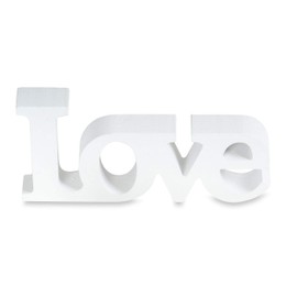 Living-by-design Set of 3 Wooden Words, Love / Home / Relax, White / Antique White, Shabby Vintage Letters, Picture Decoration