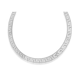 Tuscany Silver Women's Sterling Silver Grecian Style Cleopatra Necklace of 43cm/17"