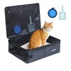 Luxtude Travel Litter Box for Cats, Portable Litter Case for
