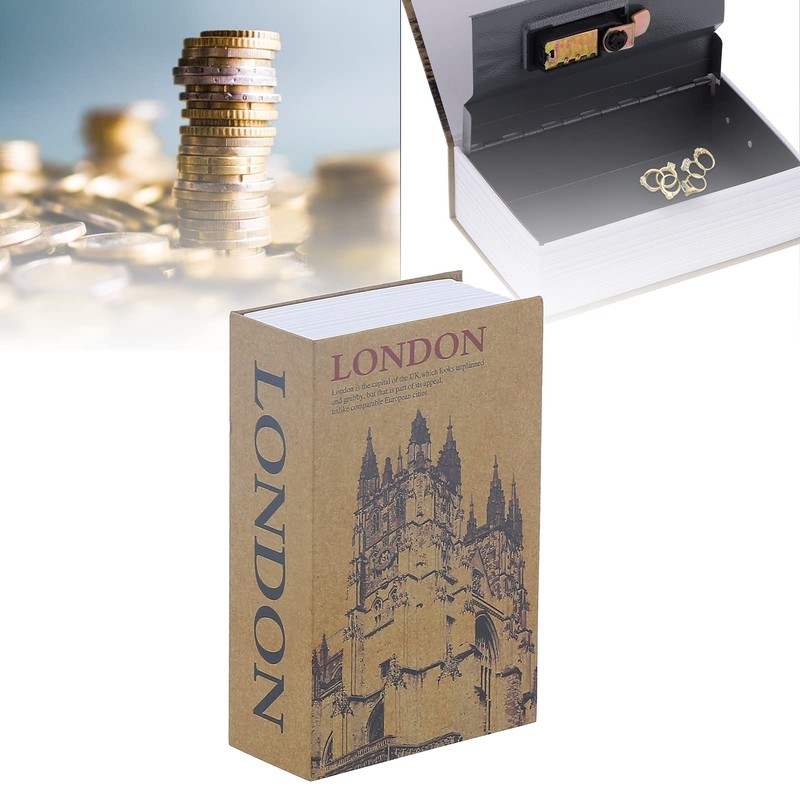 Portable Mini Book Safe Box Real Pages Diversion Book Safe