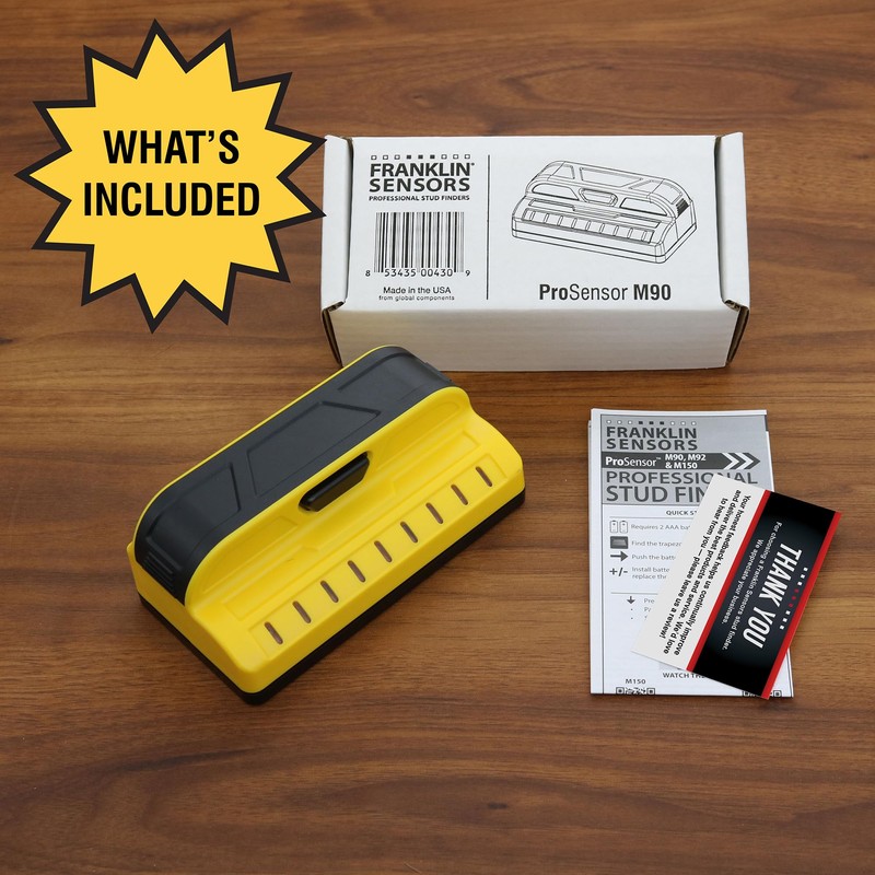 Franklin Sensors ProSensor M90 Stud Finder with 9-Sensors, Wood &