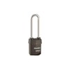 MASTER LOCK Keyed Padlock, 7/8 in,Rectangle,Black