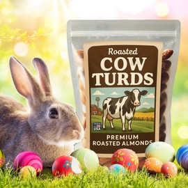 Cow Turds Crunchy Roasted Almonds - Farm-Inspired Snack for Cow Lovers, Perfect Easter Treat, Bovine, Farm Gift Ideas, Easter Treats