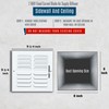 Fits 8x8 Duct Opening 2 Way Fixed Curved Blade Air