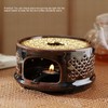 Teapot Warmer Tea Coffee Warmer Base Ceramic Heater with Spoon