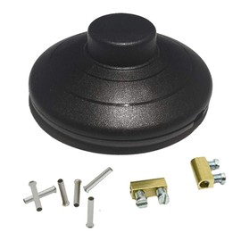Foot Pedal Switch Black On/Off for Floor and Table Lights - Diameter 70 mm, 250 V, 350 W with Ferrules