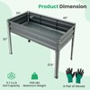 Giantex Raised Garden Bed with Legs, 46”x24”x32” Galvanized Steel Planter