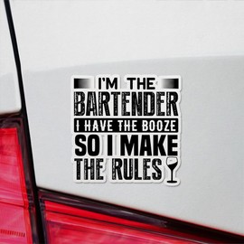Decal Stickers of The Bartender I Have The Booze Premium Indoor (No Waterproof) Vinyl Decal Stickers for Laptop Phone Accessory Helmet Car Window Mug Tuber Cup Door Wall - USCVER3f8271aBL0124