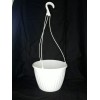 Landmark Plastics 10" WHITE HANGING BASKETS {Set of 10} Plastic