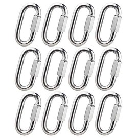 YoYo-Home Carabiner, 304 Stainless Steel, Ring Catch, Quick Link, Carabiner, Connecting Buckle, Hook, Keychain, Fixed Chain, Multifunctional, Outdoor Hook (4.7, 1.6 inches (12, 4 cm)