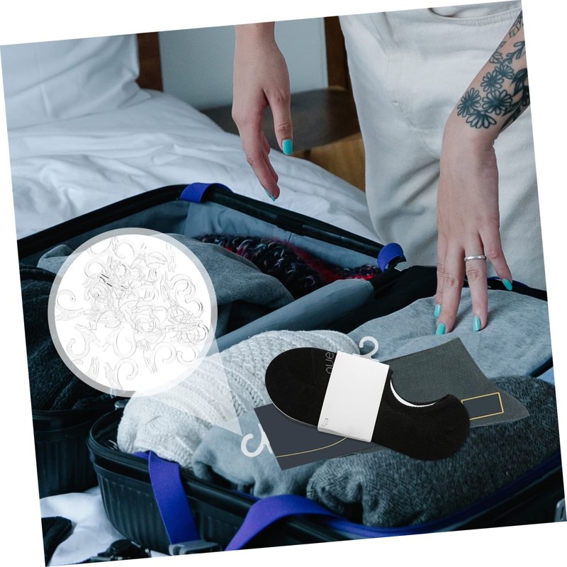 Gatuida Plastic Sock Hangers for Retail 300pcs Hooks Sock Display