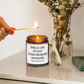 Retirement Funny Scented Candles Gift Happy Retirement for Men Women Going Away Candle Gifts Colleagues Coworker Leaving Gifts (Smells)