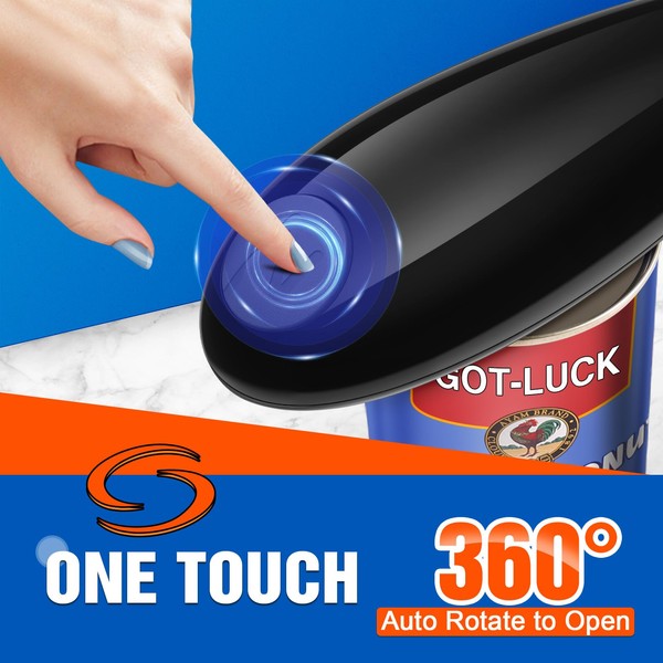 One Touch Electric Can Opener Fits Almost Size Can Battery
