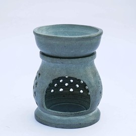 Nirvana Class Grey Color Stone Aroma Burner Oil Diffusers TeaLight Candle Holder Indian Decorative Items