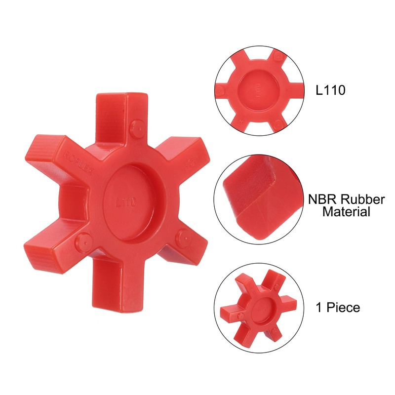 uxcell L110 Jaw Coupling Insert, Urethane Flexible Solid Type Jaw