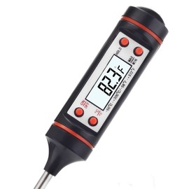 DollaTek Kitchen Thermometer Digital Meat Thermometer with Stainless Long Probe and Accurate LCD Screen for Liquids, Meat, Milk, Grill, Cooking, Barbecue