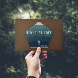 Newfound Lake, New Hampshire, Lake Essentials, Lake Depth, (4x6 Birch Wood Postcards, 2-Pack Stationary, Rustic Home Wall Decor)