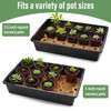 5 Pack Nursery Pots Trays with Removable Mesh Drainage Mat,