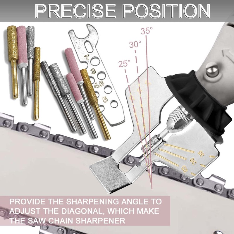 JONMON Chainsaw Sharpening Attachment Kit - 20Pcs Chain Saw Sharpener