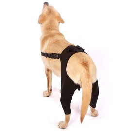 Zunea 1Pair Dog Leg Brace for Hind Leg ACL CCL Tear Canine Rear Hock Joint Brace Dogs Back Legs Compression Sleeve Wrap Protector and Extra Support for Wound Injury and Sprain Healing of Arthritis L