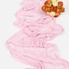 12 Pack Fall Table Runner Light Pink Cheesecloth Table Runner,10FT
