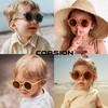 COASION Cute Round Kids Sunglasses UV Protection Flexible Rubber Glasses