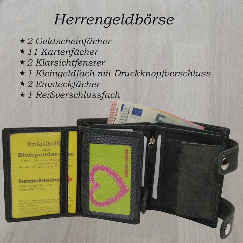Roberto Leather Wallet with Chain Smooth Leather Design with RFID