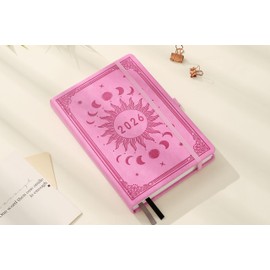 2026 A5 Calendar - Weekly Planner & Diary with Monthly Overview, January to December 2026, with Colourful Monthly Tabs, Colourful Inner Pages, Inner Pocket & Pen - Purple
