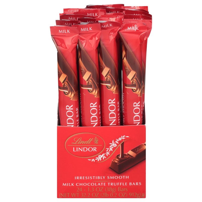 Lindt LINDOR Milk Chocolate Truffle Bar, Chocolate Candy Bar with