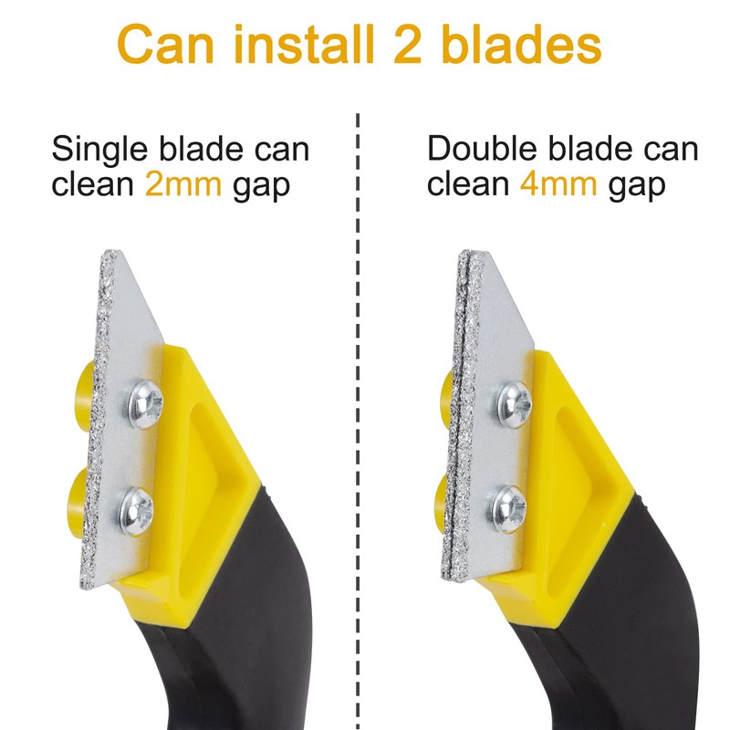 2 Pieces Joint Remover Tool with 5 Replacement Blades, Angled