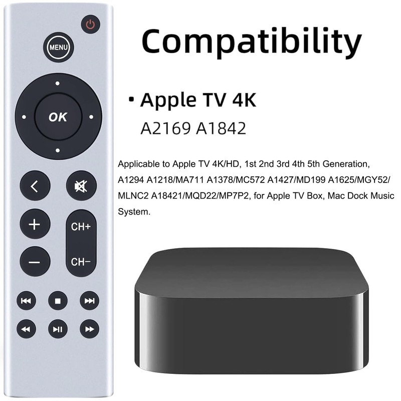 Replacement Remote Control for Apple TVs