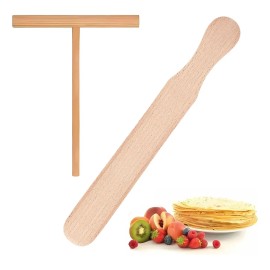 2 Pzs Espátula Para Crepas Palitas Creperas Cocina Natural Natural