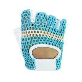 Send Sports Mesh Knit X Grip Training Gloves, STRONG GRIP TRAINING GYM GLOVES WORKOUT BODYBUILDING STRENGTH POWER (Light Blue, Small)