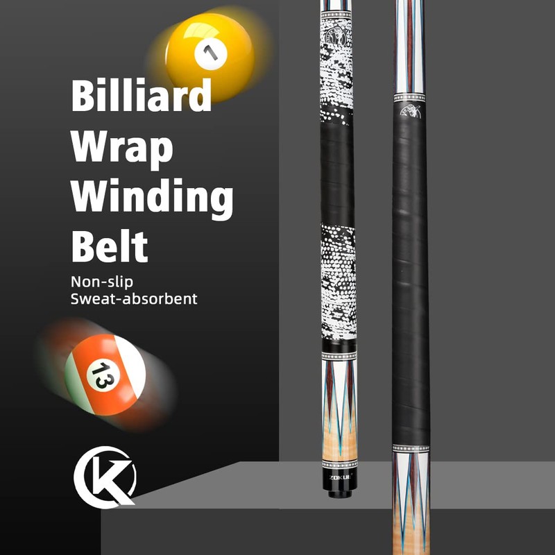 KONLLEN Billiard Cue PU Grip Protector Butt Sleeve Pool Cue