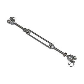 Five Oceans 1/4" x 4" (M6 x 102 mm) Jaw & Jaw Turnbuckle, Open Body, 316 Stainless Steel - FO2947