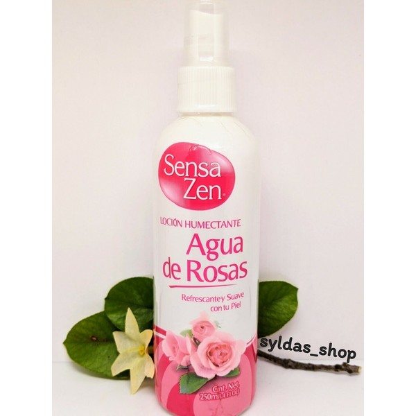 Agua De Rosas 250 ML 24 OZ Con Glicerina  Sensa Zen Rosewater And Glycerin Spray