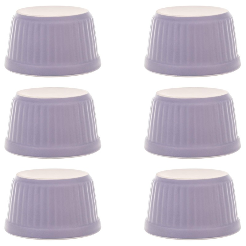 KADAX Soufflé Moulds Set, 6 Pieces, Diameter 9 cm, Crème