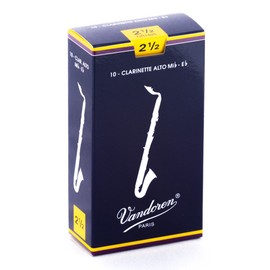 Vandoren CR1425 Alto Clarinet Traditional Reeds Strength 2.5; Box of 10